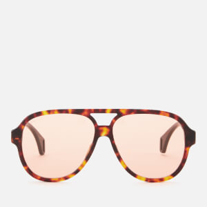 Gucci Men's Aviator Style Sunglasses - Havana