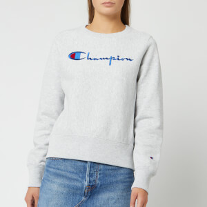 Champion Women's Big Script Sweatshirt - Grey Marl