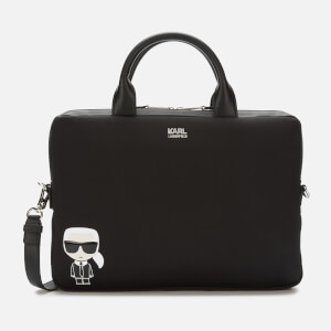 Karl Lagerfeld Women's K/Ikonik Laptop Sleeve with Strap - Black