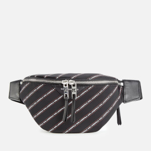 Karl Lagerfeld Women's K/Stripe Logo Nylon Bum Bag - Black