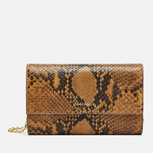 Coccinelle Women's Metallic Python Chain Bag - Caramel