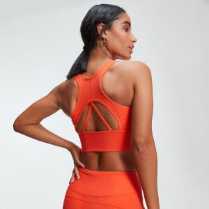MP Power Women's Longline Sports Bra - Flame