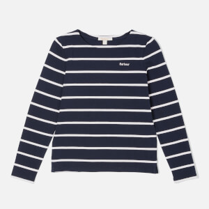 Barbour Girl's Clair Long Sleeve Top - Navy/Rose