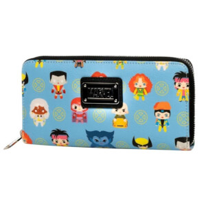 Loungefly X-Men Chibi Character AOP Zip Around Wallet