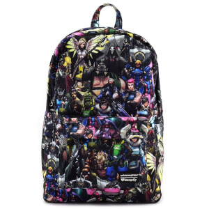 Loungefly Overwatch Character AOP Nylon Backpack