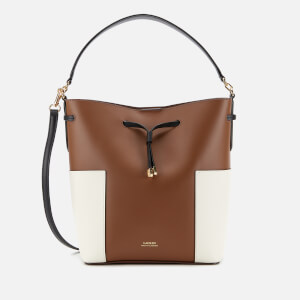 Lauren Ralph Lauren Women's Debby Medium Drawstring Bag - Field Brown/Vanilla/Black