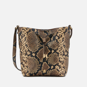 Lauren Ralph Lauren Women's Debby Snake Print Mini Drawstring Bag - Oatmeal Multi