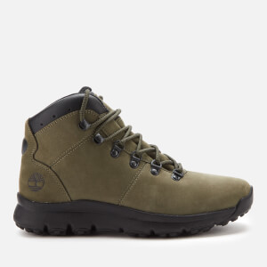 Timberland Men's World Hiker Mid Boots - Dark Green Nubuck