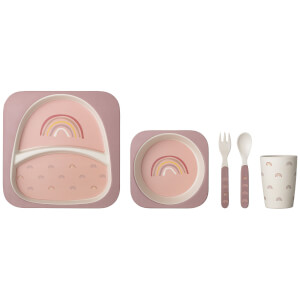 Bloomingville Bamboo Serving Set - Pink