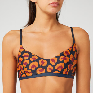 The Upside Women's Raspberry Leopard Ballet Bra - Leo Multi