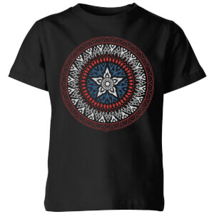 Marvel Captain America Oriental Shield Kids' T-Shirt - Black