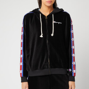 Champion Women's Cord Full Zip Hoody - Black