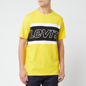 Levi's Men's Color Block T-Shirt - Brilliant Yellow/White