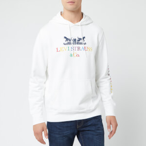 Levi's Men's 90's Logo Text Hoodie - White