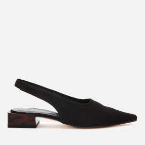 Ganni Women's Sling Back Block Kitten Heels - Black