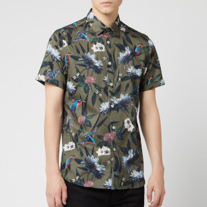 Ted Baker Men's Johnn Patterned Shirt - Khaki