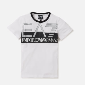 Emporio Armani EA7 Boys' Train Visibility Short Sleeve T-Shirt - White