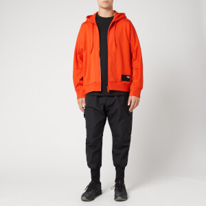 Y-3 Men's Staked Badge Full Zip Hoody - Icon Orange