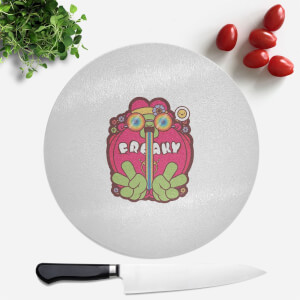 Hippie Psychedelic Cartoon Round Chopping Board