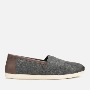 TOMS Men's Alpargata Herringbone Slip-On Pumps - Dark Grey