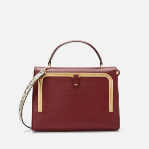 Anya Hindmarch Women's Postbox Python Print Medium Bag - Red