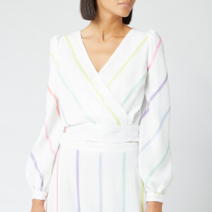 Olivia Rubin Women's Kendall Top - White Thin Stripe
