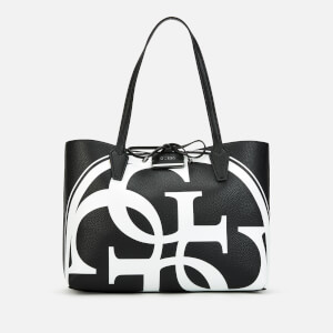 Guess Women's Reversible Bobbi Logo Tote Bag - Black/White