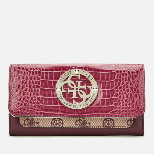 Guess Women's Magnolia Pocket Trifold Wallet - Merlot