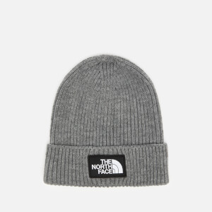 The North Face Men's Logo Box Cuffed Beanie Hat - TNF Medium Grey Heather