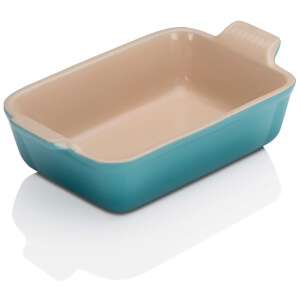 Le Creuset Stoneware Small Heritage Rectangular Roasting Dish 19cm - Teal