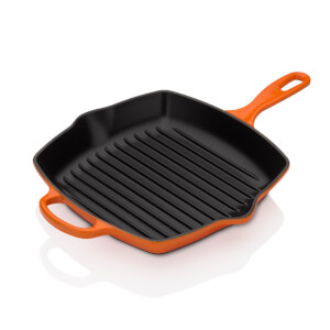 Le Creuset Signature Cast Iron Square Grillet - 26cm - Volcanic