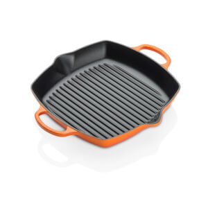 Le Creuset Signature Cast Iron Deep Square Grill - 30cm - Volcanic