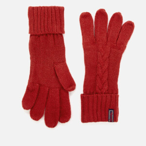 Superdry Women's Lannah Cable Gloves - Furnace Red