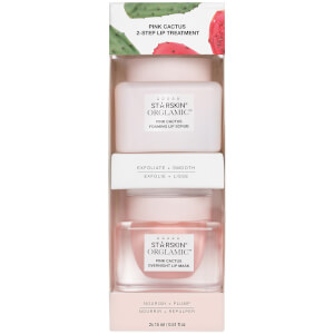 STARSKIN Orglamic Pink Cactus 2-Step Lip Treatment Exfoliating Scrub and Nourishing Mask 0.51 fl. oz