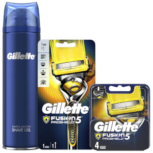 Fusion5 Men's ProShield Bundle (Razor Handle, 4 Count Blade and Shave Prep 200ml)