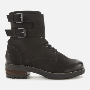 Superdry Women's Lace Up Biker Boots - Black