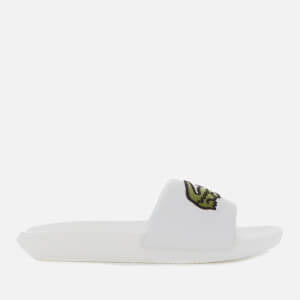 Lacoste Men's Croco Slide Sandals - White/Green