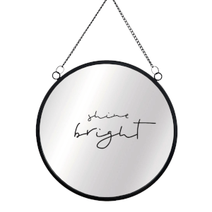 Shine Bright Round Mirror & Vinyl Sticker