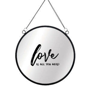 Love Is All You Need Round Mirror & Vinyl Sticker