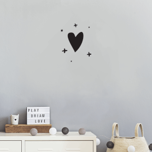 Hearts And Crosses Wall Art Vinyl