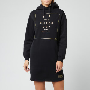 Superdry Women's Oversized Scandi Hooded Dress - Black