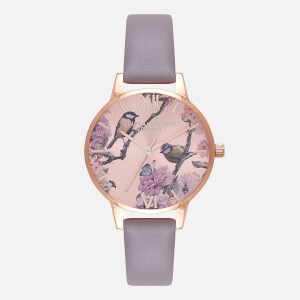Olivia Burton Women's Pretty Blossom Watch - London Grey and Rose Gold