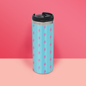 Lightning Bolt Pattern Stainless Steel Travel Mug