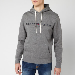 Tommy Hilfiger Men's Tommy Logo Hoody - Silver Fog
