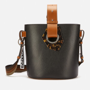 Ganni Women's Leather Bucket Bag - Multi