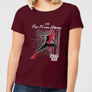 Spider-Man Far From Home Web Tech Women's T-Shirt - Burgundy