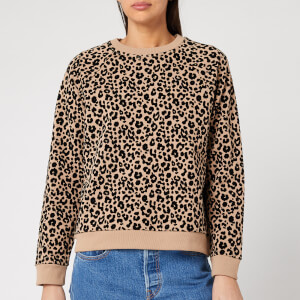 Whistles Women's Flocked Leopard Sweater - Camel