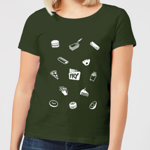 Does It Fry Pattern Women's T-Shirt - Forest Green