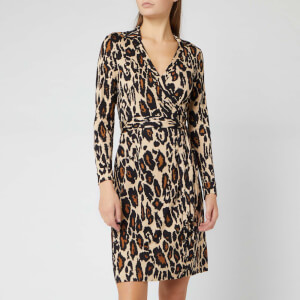 Diane von Furstenberg Women's New Jeanne Two Dress - Leopard Cat Sand