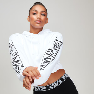 MP Rest Day Women's Logo Cropped Hoodie - White